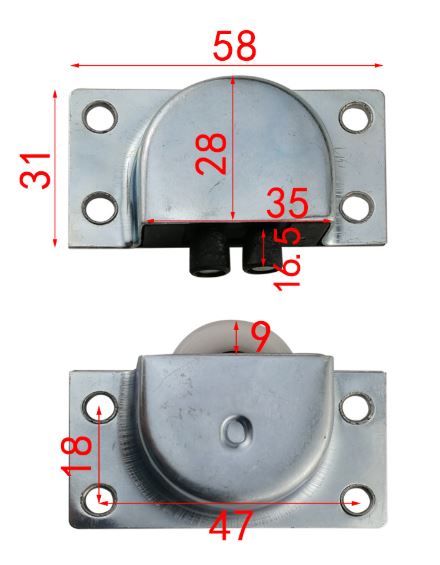 Bộ bánh xe cửa lùa TD11