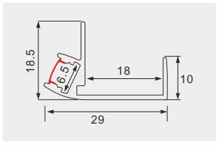 LED20- Thanh nhôm đợt gỗ hắt chéo