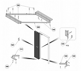 TM60- Bản lề cánh gấp