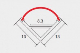 LED17- Thanh nhôm góc 13x13