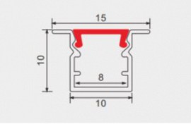 LED19- Thanh nhôm U15x10